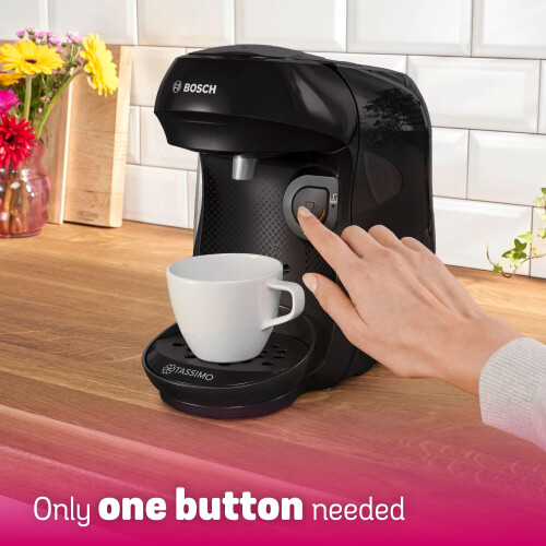 Tassimo Tassimo by Bosch HAPPY Friendly Pod Coffee Machine with descaling bundle (x4 tablets included) TAS102EAGB, Black 2