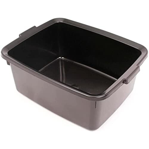 Addis Addis Plastic Butler Large Rectangular Bowl, Soft Black, 12.5 Litre ,505607