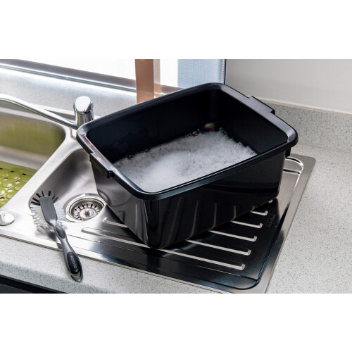 Addis Addis Plastic Butler Large Rectangular Bowl, Soft Black, 12.5 Litre ,505607 1
