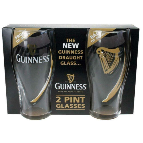 Guinness Guinness Guinness Logo Unisex Pint Glass Transparent, Glass,