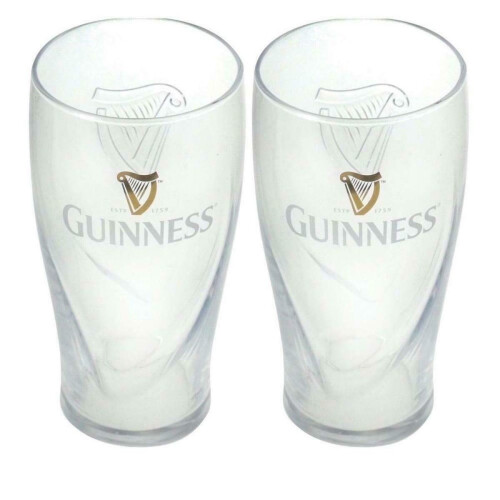 Guinness Guinness Guinness Logo Unisex Pint Glass Transparent, Glass, 1