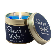 Lily-Flame Silent Night Tin, Blue