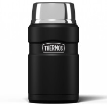 Thermos Stainless King Food Flask, 710ml Capacity - Sleek Multi- Purpose Flask for Daily Food Prep - Durable Stainless Steel with Matt Black Finish -
