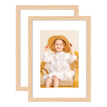 A5 Oak Wood Photo Picture Frame,15x21cm Certificate Frames with Perspex Glass for Wall Display Horizontally or Vertically in Living Room Bedroom