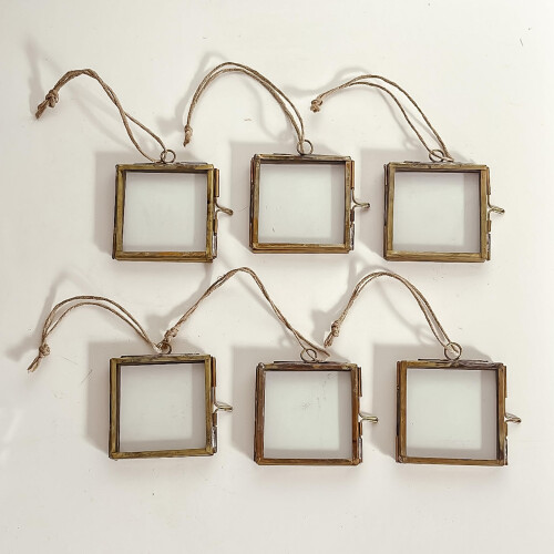 6 x 5cm Brass Double Sided Photo Frames 2