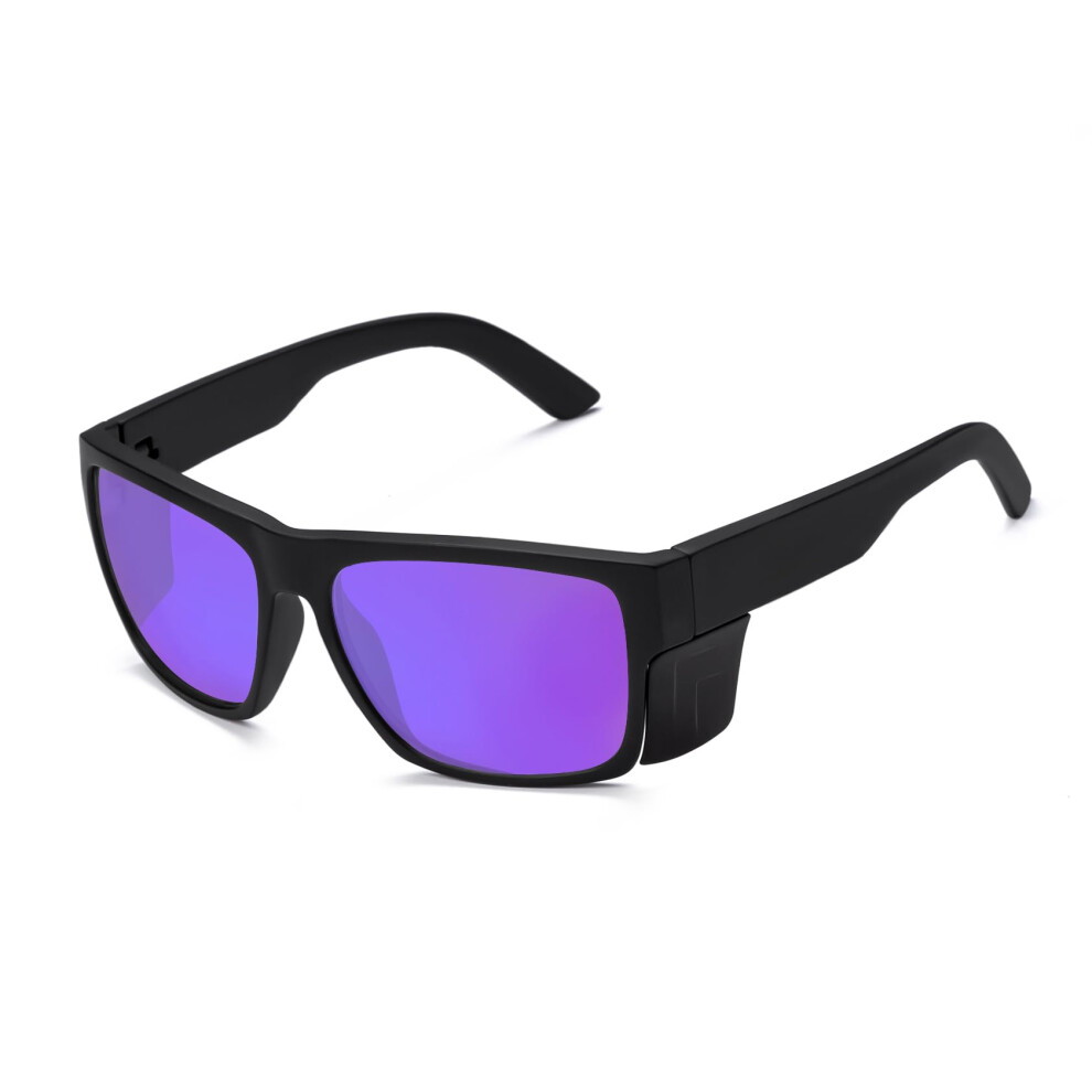Polarized Safety Sunglasses Uv400 Purple Mirror Ansi Z87+ ImpactâResistant With Side Shields 9070919382222