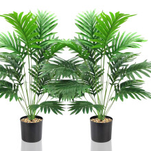 Lighterday Set of 2 Fake Plants 80cm Artificial Plants Indoor Decorative Tree Tall Plastic Plants for Office Home Indoor Outdoor Decor (2 Pots of