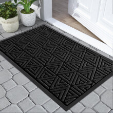 Yimobra Durable Front Entrance Door Mat, Heavy Duty Outdoor Indoor Doormat Entryway Floor Mat, Non Slip Rubber Backing, Easy Clean Shoe Scraper,