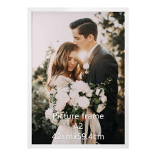 Giftgarden A2 Picture Frame White, Aluminum A2 Poster Frame Wall-Mounted Horizontal or Vertical