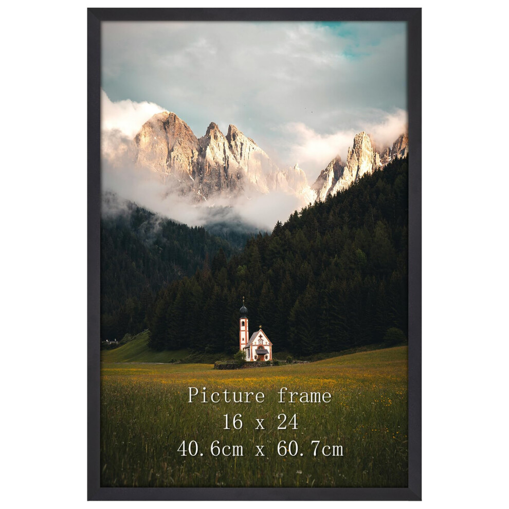 Giftgarden 40X60cm Picture Frame Aluminum 16X24 Inch Poster Frame For Wall-Mounted Horizontal Or Vertical Black 5051221964751