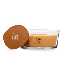 WoodWick Scented Candle with Crackling Wick | Golden Bourbon Ellipse Candle | Long Burning Candles: Up to 50 Hours Burn Time | Perfect Gifts for Women