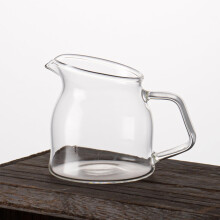 Glass Milk Pitcher with Handle for Coffee and Tea, Small Transparent Creamer Pourer Mini Carafe