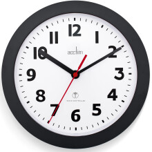 Acctim Parona Radio Controlled Wall Clock 23cm Diameter (Black)