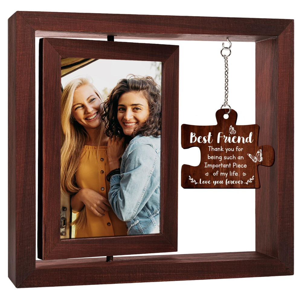 Best Friend Photo Frame, Friendship Bff Gifts For Women, Friends Picture Frame 4X6, Besties Female, Long Distance Going Away Birthday Gifts For Friend 5051221971889
