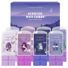 SCENTORINI Scented Wax Melts 8 Pack, Sleep Theme, Lavender & Gardenia, Lavender & Sage, Lavender & Chamomile, Lavender & Sandalwood