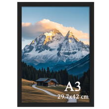 VIOLABBEY A3 Picture Frame Black Single, A3 Photo Frame 29.7 x 42 cm for Horizontal or Vertical Wall Mounting