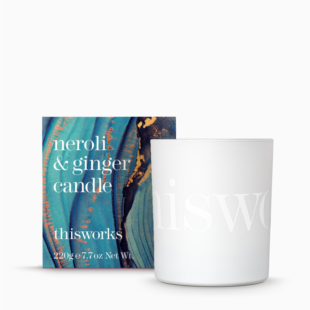 This Works Neroli & Ginger Candle, 220 Gm - Hand Poured And Blended With Essential Oils - Uplifting And Refreshing