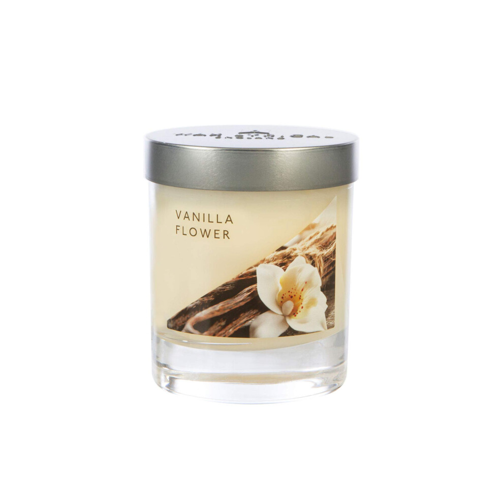 Wax Lyrical Wle3207 Small Wax Fill Candle Vanilla Flower Bun Time Approx 35 Hours Jar Silver