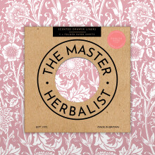 The Master Herbalist Fragrant ROSE Scented Drawer Liners in a PINK William Morris Design | Pack of 5 Sheets (FOLDED) | Contains ROSE Essential Oil |