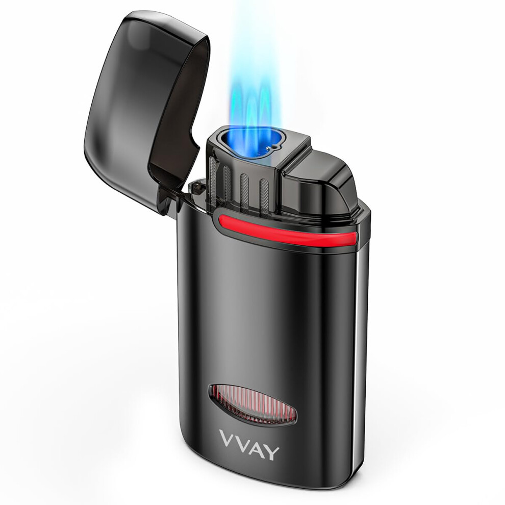 Vvay Jet Lighter, 3 Flame - Butane Refillable (Butane Gas Not Included)