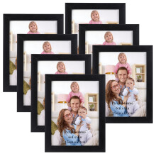 Giftgarden 8x6 Photo Frame Black Picture Frames for Tabletop or Wall Mounting Display, Pack of 7