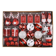 Victor's Workshop Assorted Christmas Baubles Set 100pcs, Traditional Red and White Christmas Ball Shatterproof Ornaments for Xmas Tree Decorations