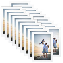 EYMPEU 18-Pack 6x4 Photo Frame, Slim White 6x4 Picture Frames, Elegant Design for Wall and Table Decoration
