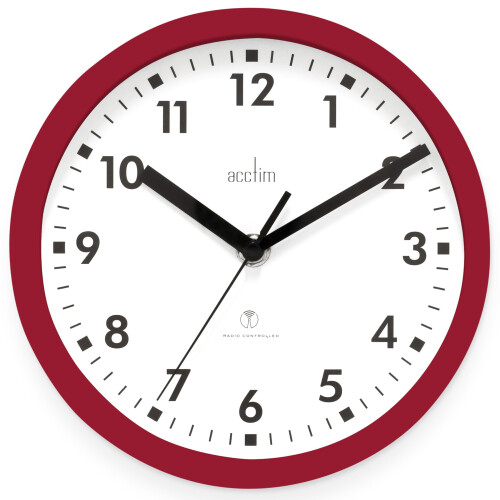 Acctim Acctim 74664 Nardo 20cm Radio Controlled Red Wall Clock