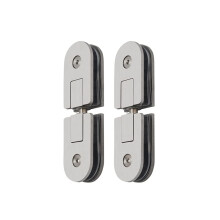 Glass Door Hinges 2PCS 304 Stainless Steel Shower Door Pivot Hinge 360 Rotation Rust Resistant