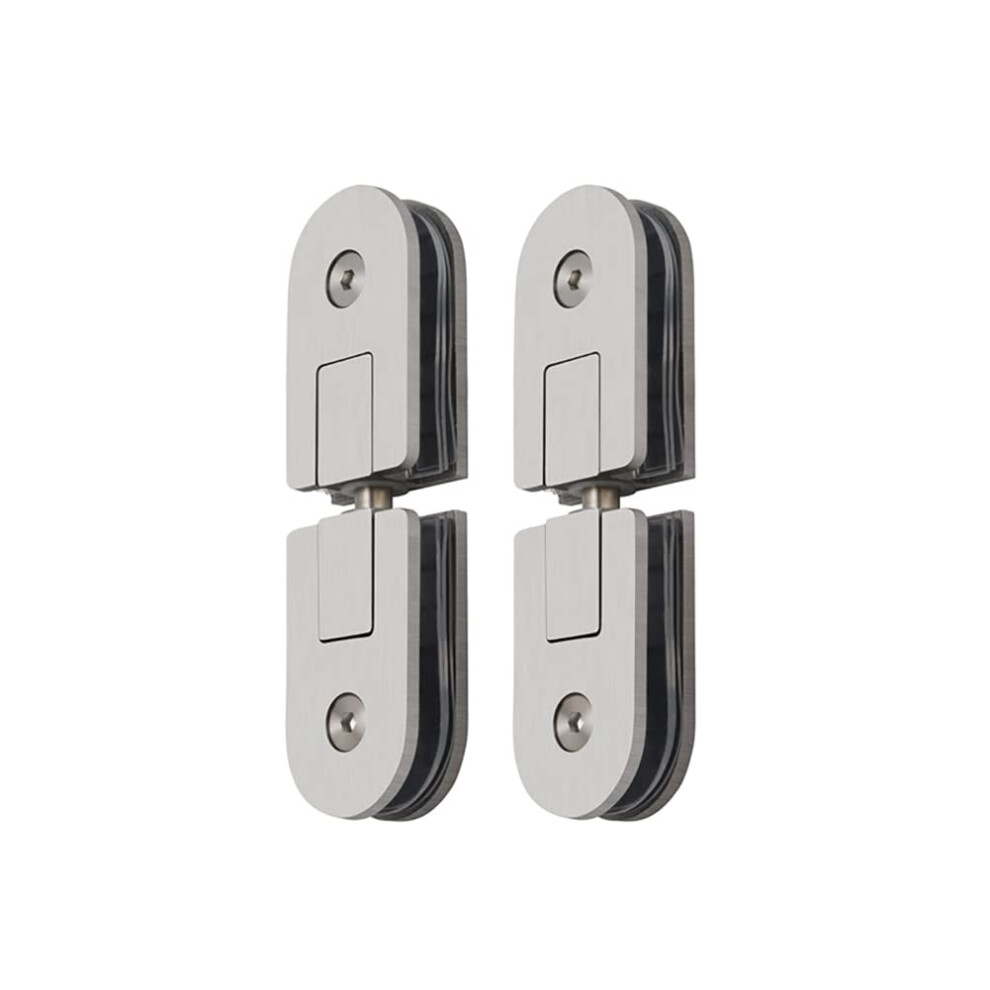 Glass Door Hinges 2Pcs 304 Stainless Steel Shower Door Pivot Hinge 360 Rotation Rust Resistant 9113335303003