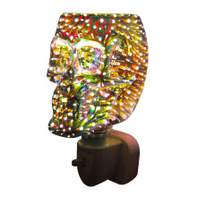 Cello Skull Electric Wax Melt Burner Plug-in - Infinity 3D Design Decorative Pattern Home Fragrance Warmer Indoor Use Desk Lamp for Bedroom Decor