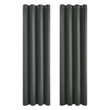 Deconovo Curtains 90 Drop Super Soft Thermal Insulated Curtains for Living Room Eyelet Blackout Curtains 46 x 90 Drop Inch Dark Grey 2 Panels