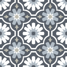 FloorPops FP2944 Sevilla Peel & Stick Floor Tiles, Gray, 60" L x 24" W x 0.06" T