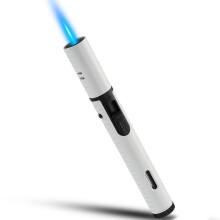 Futlidys Jet Lighter, 7.0 inch Gas Lighter with Flame Locking Function, Refillable Jet Flame Windproof Torch for BBQ, Stove, Candle, Kitchen, Camping,