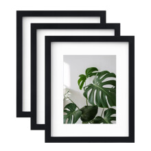 EGOFINE 12x10 Photo Frames Set of 3, Wood Picture Frames with Acrylic Glass, 10x12 Poster Frame with Mount, Frame for 10x12 Print and 6x8 Picture