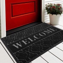 Yimobra Welcome Door Mat 75 x 43 cm, Heavy Duty Durable Front Door Mat for Home Entrance, Garage and Garden Outside Entryway Floor Mat, Non Slip, Fade
