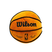 Character World NBA Officially Licensed Wilson Design Ball Round Cushion, Super Soft Orange Basketball Pillow, Perfect For Any Bedroom, on the Sofa 35