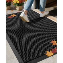 COLOR&GEOMETRY High Stretch Elastic Silk Doormat, Front Door Mat Outside Entrance, Outdoor Door Mat for Patio,Quick-Dry & Heavy-Duty, Non-Slip Rubber