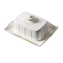 Ceramic Butter Dish with Lid and Handle, HeatResistant NonFading Design for Kitchen and Dining
