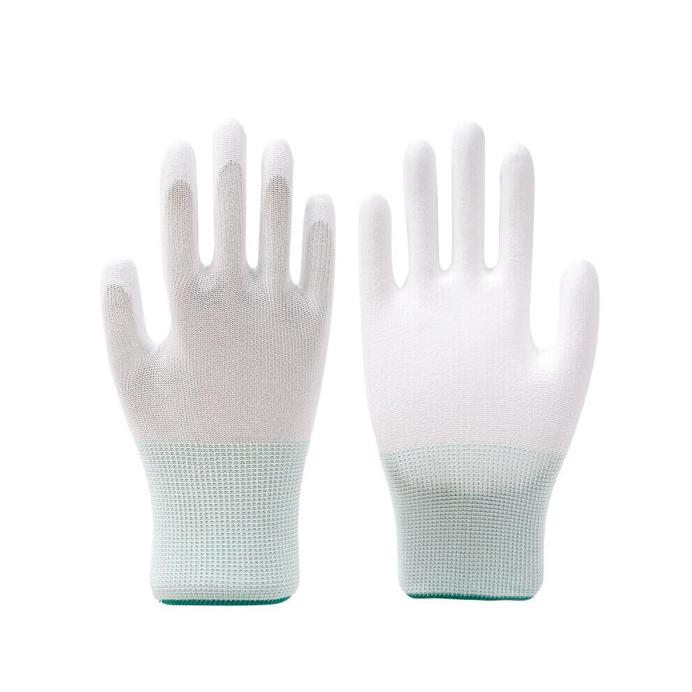 Antistatic Pu Coated Work Gloves 24 Pairs White Size M For Lab And Cleanroom Safety 9070919383052