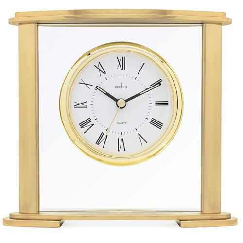 Acctim Acctim Tabletop Quartz Mantel Clock, Metal, Gold, One Size 1