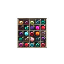 Box of 25 Multi Coloured Mini Glass Baubles (3cm)