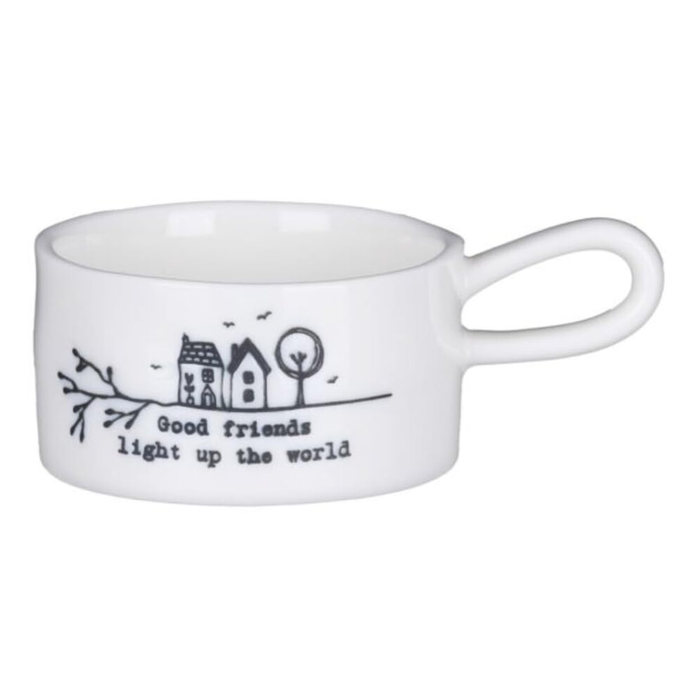 East Of India Handled Tea Holder-Good Friends Light