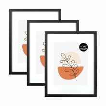 KAIWIN 11x14 Picture Frame Black Set of 3, Photo Frame with Acrylic Glass for Pictures 8x10 with Mat or 11x14 Without Mat, 14x11 Picture Frames for
