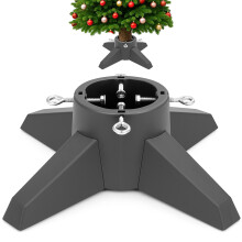 Festive Fix Christmas Tree Stand ? Heavy-Duty 6ft Holder with Water Reservoir, Stable Base for Real Trees, Quick Assembly with Metal Bolts