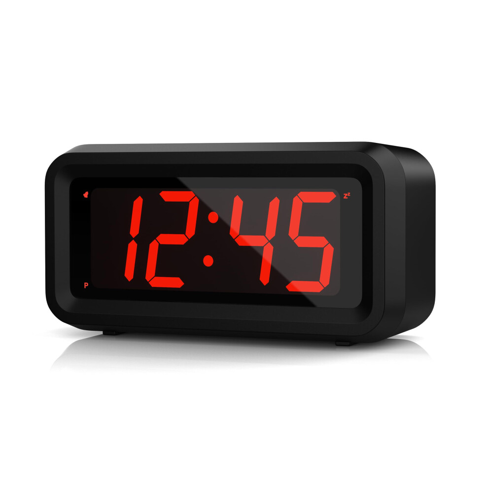 Digital Alarm Clock Battery Operated Powered Only With Constantly Big 1.2'' Led Time Display Small For Travel Desk Wall Bedside Kwanwa