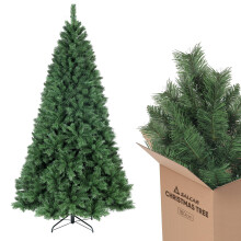SALCAR 6ft Christmas Tree ? Artificial Christmas Tree with Metal Stand, 180cm Fake Xmas Tree, Easy Assembly Nordmann Fir for Living Room, Hallway &