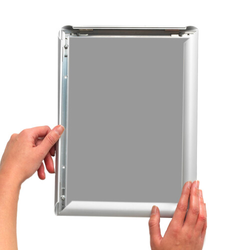 A4 Snap Frame Silver 10 Pack- Aluminium Clip Frames - Wall Mount Picture Frames - Posters Display Holder - Front Opening Picture Frame Clips 2