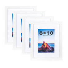 Scholar Tree White 10x8 Photo Frames Set of 4, Wooden Picture Frames for Freestanding and Wall Mountable?