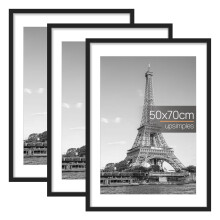 upsimples 3 Pack 50x70cm Frame, Black 50 x 70 Frame, Wall Hanging Photo Frames